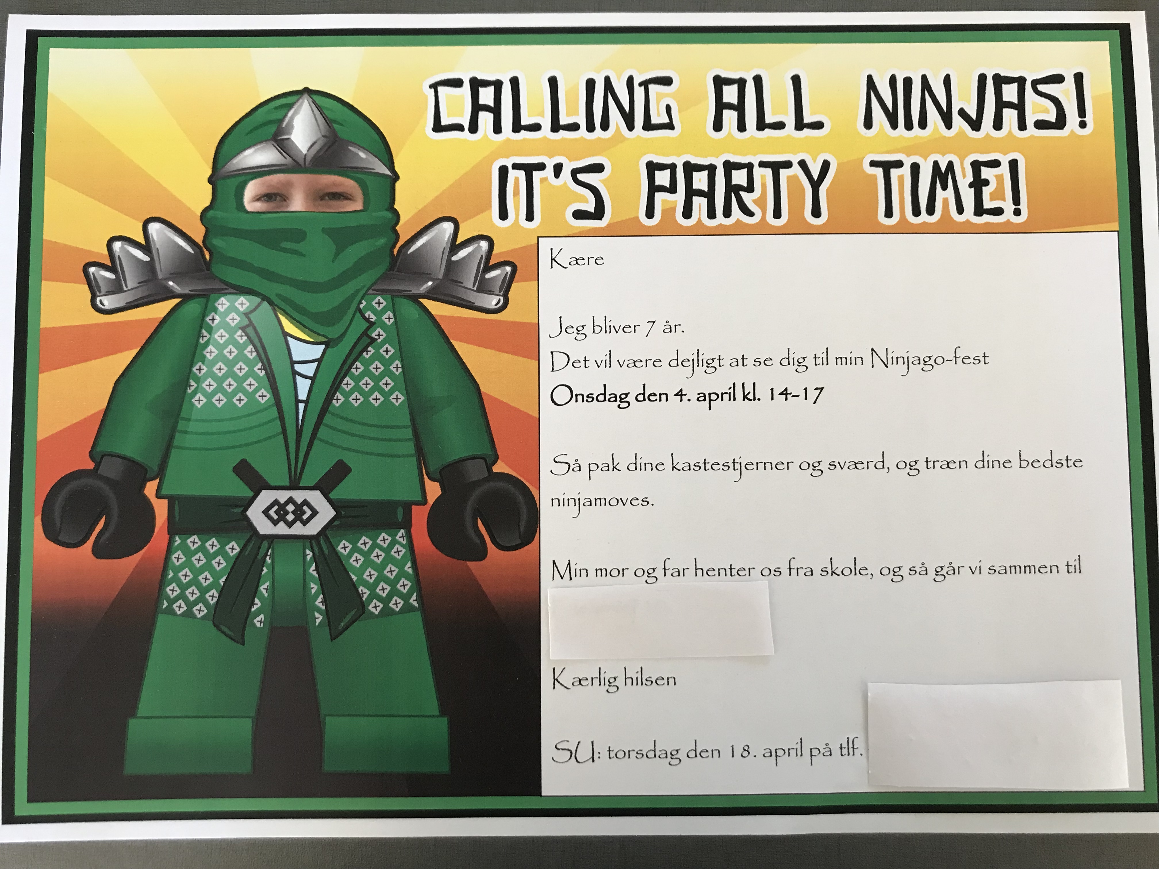 Samlet Gør alt med min kraft kærtegn Ninjago-fødselsdag – Kreative Løyerligheder